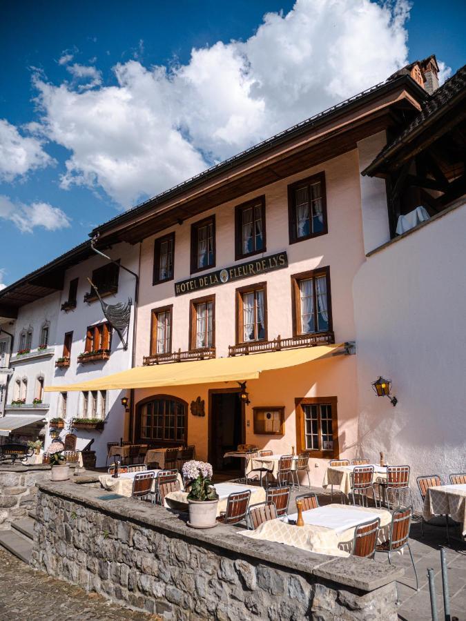 La Fleur De Lys Hotell Gruyeres Exteriör bild